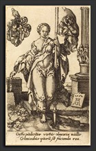Heinrich Aldegrever (German, 1502 - 1555-1561), Chastity, 1552