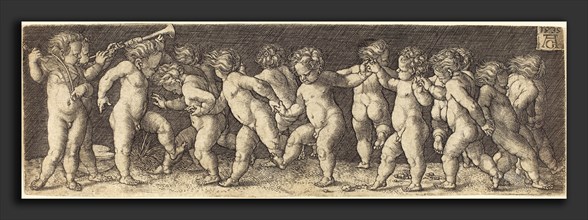 Heinrich Aldegrever (German, 1502 - 1555-1561), Dancing Children, 1535, engraving