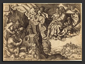 after Heinrich Aldegrever, The Rich Man in Hell, etching