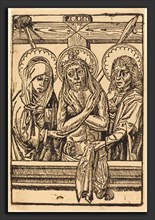 German 15th Century, Christ between Maria and John, 1480-1500, woodcut