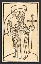 German 15th Century, Christ as Salvator Mundi, c. 1475, woodcut