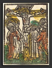 Workshop of Master of the Aachen Madonna, The Crucifixion, 1460-1480, metalcut, hand-colored in