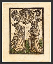 Workshop of Master of the Aachen Madonna, Emperor Octavian and the Sibyl, c. 1480, metalcut,