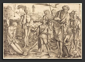 Master MZ (German, active c. 1500), The Testing of the King's Sons, c. 1500, engraving