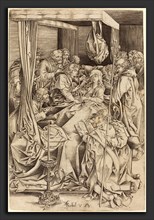 Israhel van Meckenem (German, c. 1445 - 1503), The Death of the Virgin, c. 1480-1490, engraving
