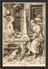 Israhel van Meckenem (German, c. 1445 - 1503), The Organ Player and His Wife, c. 1495-1503,