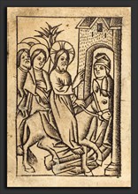 Master of St. Erasmus (German, active c. 1450-1470), Christ's Entry into Jerusalem [left], c.