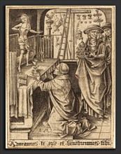 Israhel van Meckenem (German, c. 1445 - 1503), The Mass of Saint Gregory, c. 1480-1490, engraving