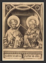 Israhel van Meckenem (German, c. 1445 - 1503), Saints Thomas and James the Less, c. 1480-1485,