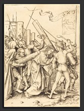 Master AG (German, active c. 1475-1490), Christ Carrying the Cross, engraving