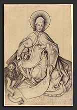 Master E.S. (German, active c. 1450 - active 1467), Saint Mark, c. 1460-1465, engraving