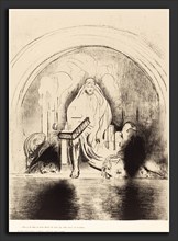 Odilon Redon (French, 1840 - 1916), Puis je vis, dans la main droite de celui quietait assis sur le
