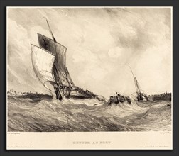 EugÃ¨ne Isabey (French, 1803 - 1886), Retour au port, 1833, lithograph