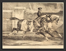 Théodore Gericault (French, 1791 - 1824), Horses Exercising, 1821, lithograph