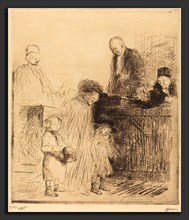 Jean-Louis Forain, Coming Out of the Hearing (first plate), French, 1852 - 1931, 1909, etching