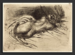 EugÃ¨ne Delacroix (French, 1798 - 1863), Study of a Woman, Viewed from the Back (Ãâtude de femme
