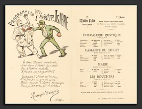 Adolphe Léon Willette (French, 1857 - 1926), Chevalerie rustique; L'Amante du Christ; Marié; Les
