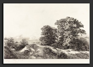 EugÃ¨ne Bléry (French, 1805 - 1887), Oaks in the Vaux de Cernay, 1840, etching on chine collé