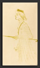 Henri de Toulouse-Lautrec (French, 1864 - 1901), Yvette Guilbert, 1894, lithograph in light green