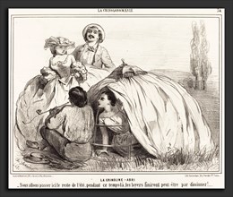 Charles Vernier (French, 1831 - 1887), La Crinoline-Abri, 1848, lithograph