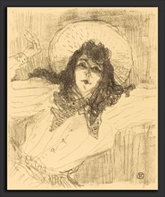 Henri de Toulouse-Lautrec (French, 1864 - 1901), Eva LavalliÃ¨re, 1896, lithograph in black on
