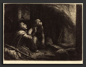 Alphonse Legros, Fire, 3rd plate (L'incendie), French, 1837 - 1911, etching