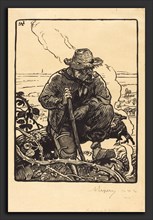 Auguste LepÃ¨re (French, 1849 - 1918), Le gueux des campagnes, 1895, woodcut on Japan paper