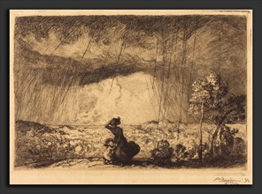 Auguste LepÃ¨re, Storm on the Dune, Vendee (L'orage sur la dune, Vendee), French, 1849 - 1918,