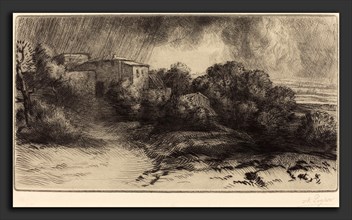 Alphonse Legros, La Ferme de Brieux (Effect d'orage) (Farm at Brieux in a Storm), French, 1837 -