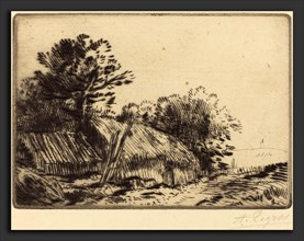 Alphonse Legros, Rustic Scene (Scene rustique), French, 1837 - 1911, etching and drypoint