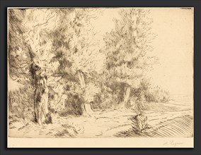 Alphonse Legros, In the Forest of Fontainebleau  (Dans la foret de Fontainebleau), French, 1837 -
