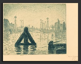 Paul Signac (French, 1863 - 1935), Harbor in Holland - Flushing (La balise - En Holland,