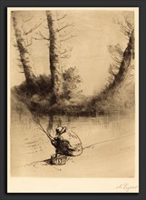 Alphonse Legros, Angler (Le pecheur a la ligne), French, 1837 - 1911, etching
