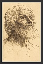 Alphonse Legros, Head of a Man (Tete d'homme), French, 1837 - 1911, etching