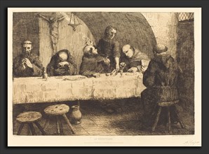 Alphonse Legros, The Refectory (Le refectoire), French, 1837 - 1911, etching