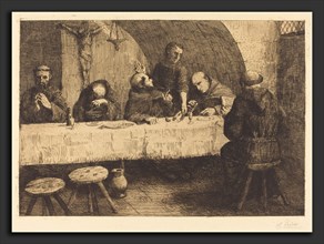 Alphonse Legros, The Refectory (Le refectoire), French, 1837 - 1911, etching