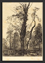 Maxime Lalanne (French, 1827 - 1886), Dans un parc, etching