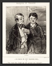 Paul Gavarni (French, 1804 - 1866), "Les Maris me font toujours rire" (Husbands Always Make Me