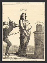 Honoré Daumier (French, 1808 - 1879), Ce que certains journaux appeleraient, 1870, gillotype on