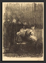 Jean-Louis Forain, Recess of the Hearing, French, 1852 - 1931, 1914, lithograph