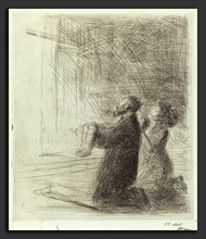 Jean-Louis Forain, Lourdes, Imploring before the Grotto (fourth plate), French, 1852 - 1931,