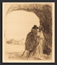 Jean-Louis Forain, The Meeting under the Arch (third plate), French, 1852 - 1931, 1910, etching