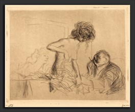 Jean-Louis Forain, In a Private Room (first plate), French, 1852 - 1931, 1909, etching