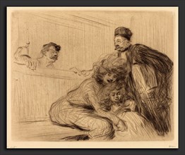 Jean-Louis Forain, The Lawyer Talking to the Prisoner (first plate), French, 1852 - 1931, 1909,
