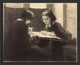 Henri Fantin-Latour (French, 1836 - 1904), The Embroiderers (Les brodeuses), 1898, chine colle
