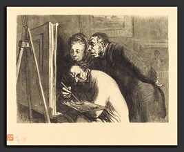 Charles Maurand after Honoré Daumier (French, active 1863-1881), Peintres et bourgeois, 1862, wood