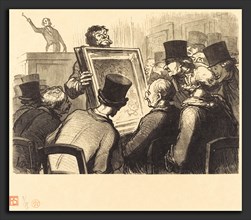 Charles Maurand after Honoré Daumier (French, active 1863-1881), Les Amateurs de tableaux a l'hotel
