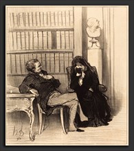 Honoré Daumier (French, 1808 - 1879), La veuve, c. 1846, lithograph