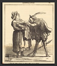 Honoré Daumier (French, 1808 - 1879), Prenez garde, madame la Majorité!, 1871, gillotype on
