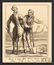 Honoré Daumier (French, 1808 - 1879), Vous n'avez pas besoin de me rappeler ses titres, 1871,